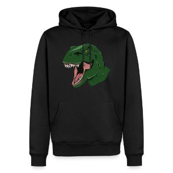 Dinosaurier - Männer Premium Bio Hoodie - Schwarz - Vorne - Nico (187cm)