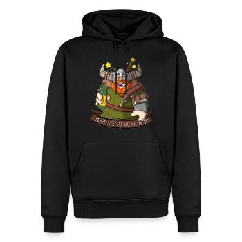Weekend Warrior - Wikinger mit Bier am Wochenende - Männer Premium Bio Hoodie - Schwarz - Vorne - Nico (187cm)