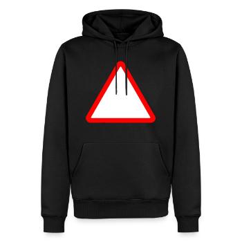 signe de la rue - Sweat à capuche Premium bio Homme - noir - Devant - Nico (187cm)