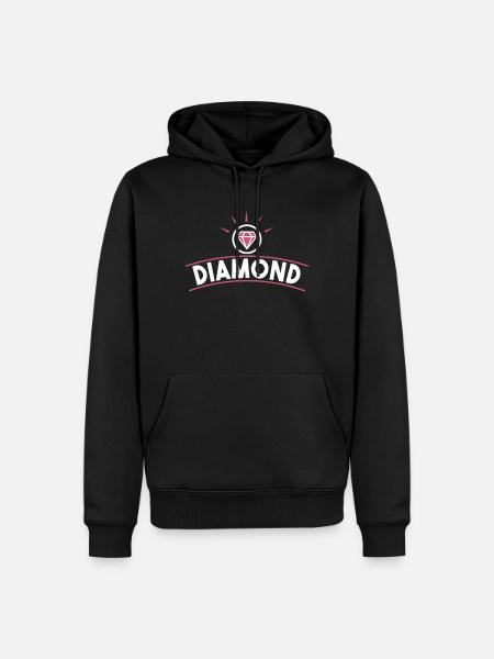 Diamond - Men’s Premium Organic Hoodie - black