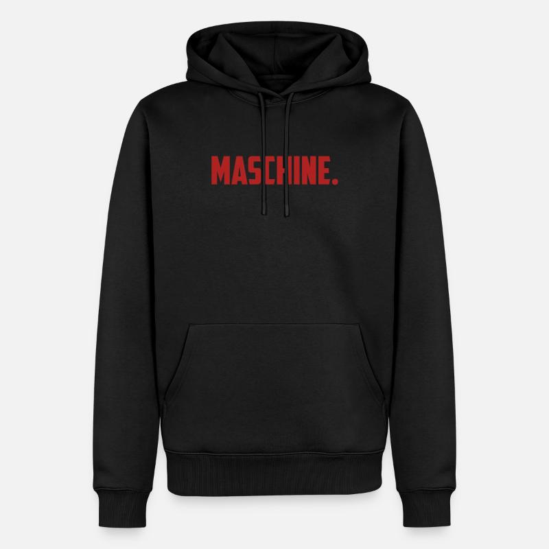 machine - Sweat à capuche Premium bio Homme - noir
