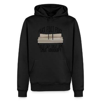 Drehsessel - Männer Premium Bio Hoodie - Schwarz - Vorne - Nico (187cm)