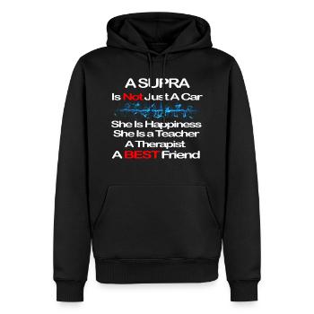 Supra T-Shirt - Männer Premium Bio Hoodie - Schwarz - Vorne - Nico (187cm)