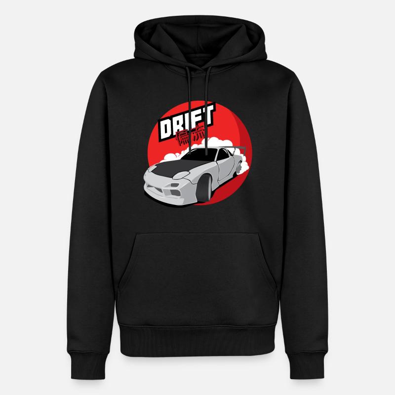 RX7 Drift - Männer Premium Bio Hoodie - Schwarz