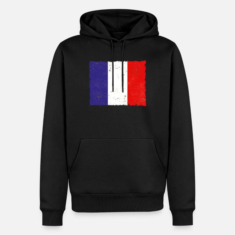Frankreich - Männer Premium Bio Hoodie - Schwarz