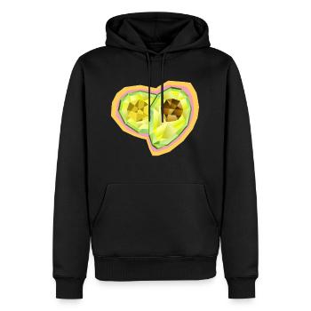 Avocado - Männer Premium Bio Hoodie - Schwarz - Vorne - Nico (187cm)