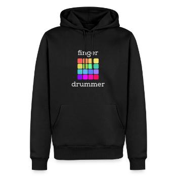 Beatmaker Drum Machine Cadeau Fingerdrummer - Sweat à capuche Premium bio Homme - noir - Devant - Nico (187cm)