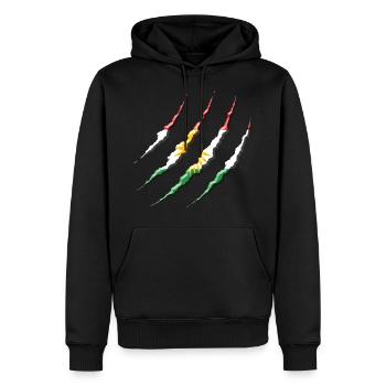 Kurdistan - Männer Premium Bio Hoodie - Schwarz - Vorne - Nico (187cm)