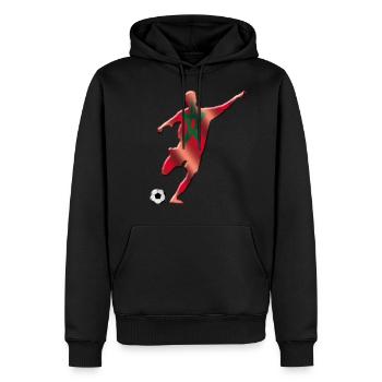 Marokko - Männer Premium Bio Hoodie - Schwarz - Vorne - Nico (187cm)