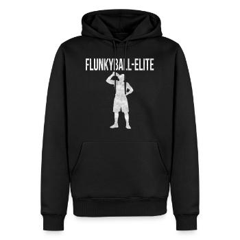 Flunkyball-Elite - Männer Premium Bio Hoodie - Schwarz - Vorne - Nico (187cm)