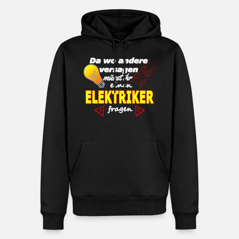ELEKTRIKER - Männer Premium Bio Hoodie - Schwarz