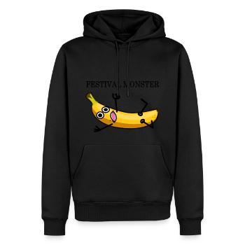 Festival Banane - Männer Premium Bio Hoodie - Schwarz - Vorne - Nico (187cm)