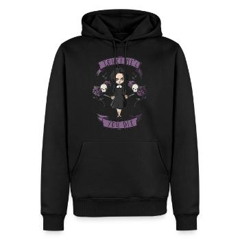 Touche moi et vous, ça ! Idée de cadeau génial, fille - Sweat à capuche Premium bio Homme - noir - Devant - Nico (187cm)