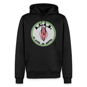 ACAB All Clitoris are beautiful - Männer Premium Bio Hoodie - Schwarz - Vorne - Nico (187cm)