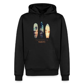 Sommer Surfen Tahiti - Männer Premium Bio Hoodie - Schwarz - Vorne - Nico (187cm)