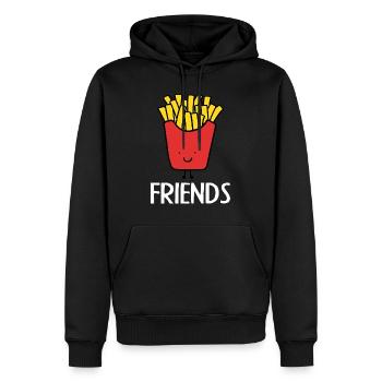 Best Friends, Beste Freunde, Partnershirt, Pommes - Männer Premium Bio Hoodie - Schwarz - Vorne - Nico (187cm)