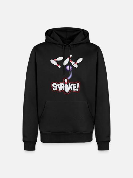 Bowling Strike - Men’s Premium Organic Hoodie - black