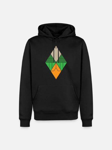 Diamond Graphic - Men’s Premium Organic Hoodie - black