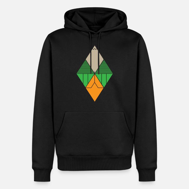 Graphique du diamant - Sweat à capuche Premium bio Homme - noir