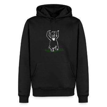 Danse d'ours Encouragé l'idée de cadeau - Sweat à capuche Premium bio Homme - noir - Devant - Nico (187cm)