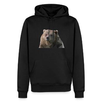 Grizzly Bear Polygon Teddy Bear Gift - Men’s Premium Organic Hoodie - black - Front - Nico (187cm)