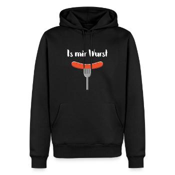 Is mir Wurst - Männer Premium Bio Hoodie - Schwarz - Vorne - Nico (187cm)