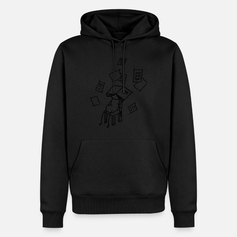 krank oder Schule - Männer Premium Bio Hoodie - Schwarz