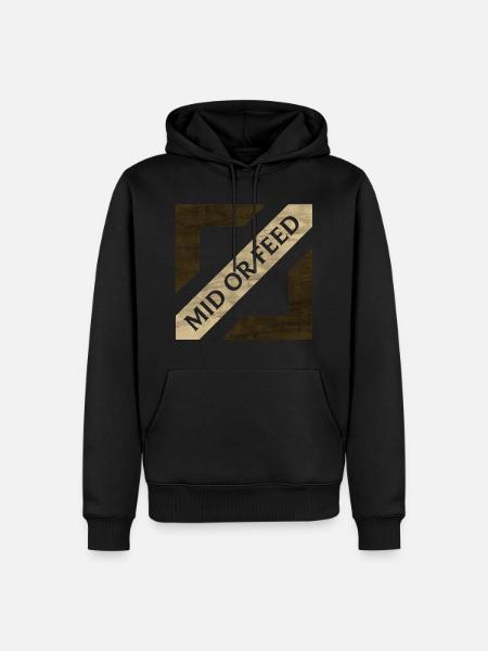 Mid or Feed - Men’s Premium Organic Hoodie - black