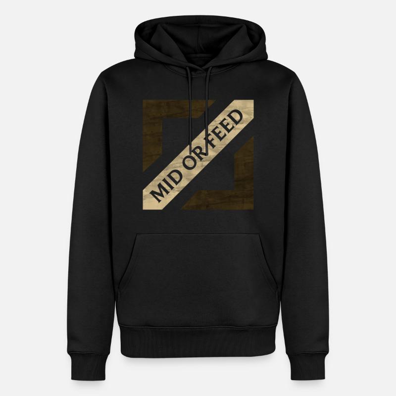 Mid ou Feed - Sweat à capuche Premium bio Homme - noir