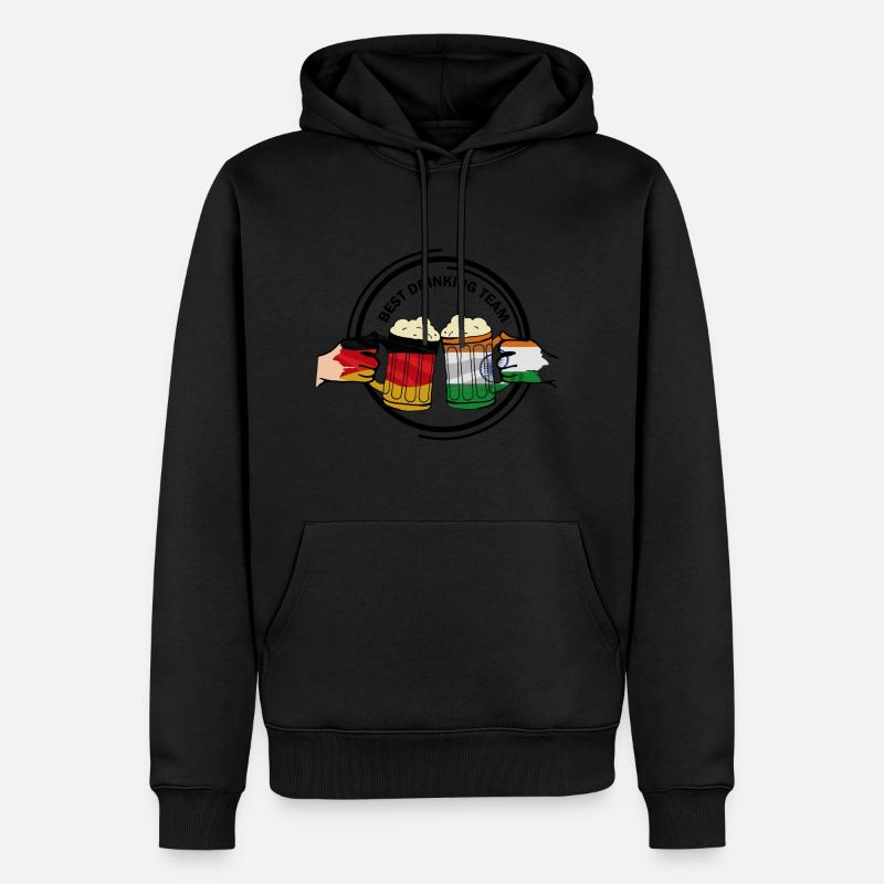 Bierfreunde Indien Geschenk - Männer Premium Bio Hoodie - Schwarz