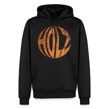 Holz Kugel Holzkugel - Männer Premium Bio Hoodie - Schwarz - Vorne - Nico (187cm)