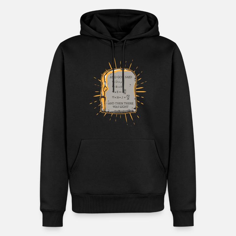 Et Dieu a dit ... et puis il y a ce que la lumière - Sweat à capuche Premium bio Homme - noir