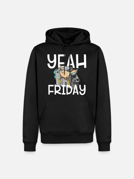 Yeah Friday - finally Friday - Men’s Premium Organic Hoodie - black