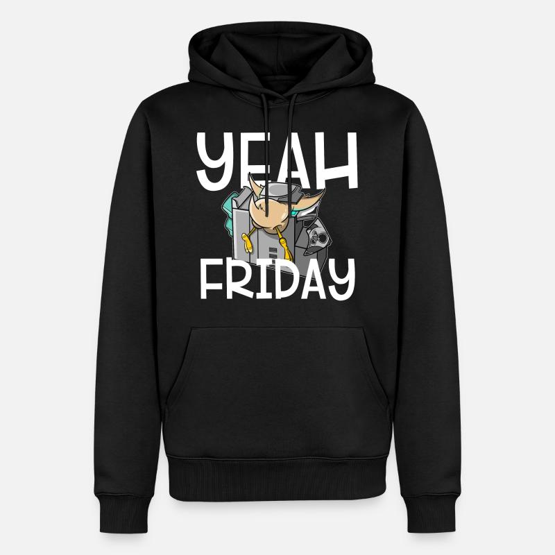Ouais, vendredi - Sweat à capuche Premium bio Homme - noir