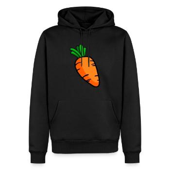 Karotte - Männer Premium Bio Hoodie - Schwarz - Vorne - Nico (187cm)