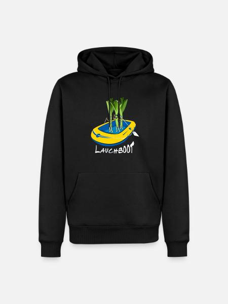 LAUCHBOOT Lauchkörper Schlauchboot Geschenkidee - Männer Premium Bio Hoodie - Schwarz