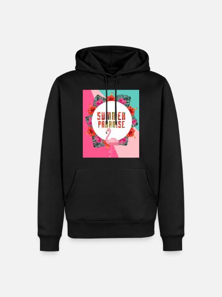 Sommer Paradies - Männer Premium Bio Hoodie - Schwarz