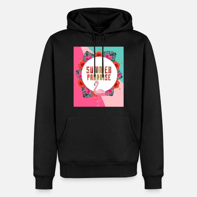 Paradis d'été - Sweat à capuche Premium bio Homme - noir