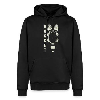 Raton laveur de raton laveur - Sweat à capuche Premium bio Homme - noir - Devant - Nico (187cm)