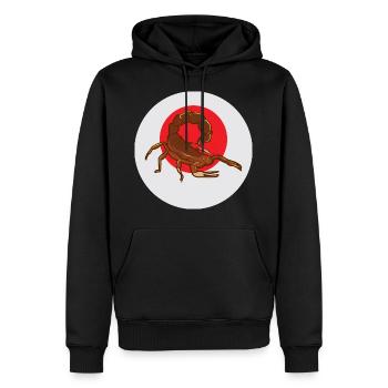 Scorpion du zodiaque avec piqûre de poison - Sweat à capuche Premium bio Homme - noir - Devant - Nico (187cm)