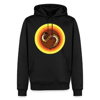 scolopendre vénéneux et mille-pattes - Sweat à capuche Premium bio Homme - noir - Devant - Nico (187cm)