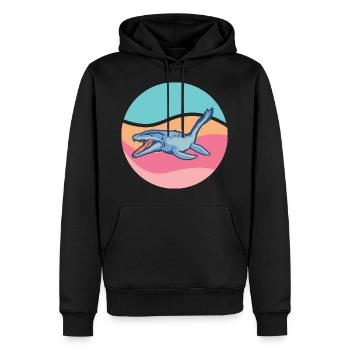 Tylosaurus Dinosaurier Raubtier des Meeres - Männer Premium Bio Hoodie - Schwarz - Vorne - Nico (187cm)