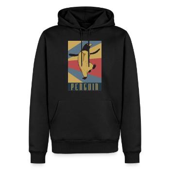 penguin - Men’s Premium Organic Hoodie - black - Front - Nico (187cm)
