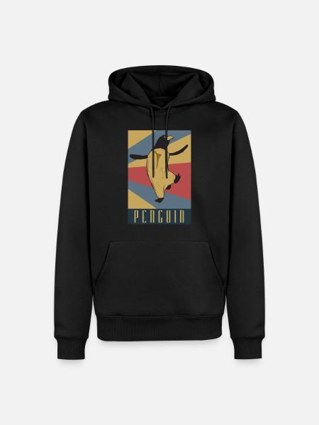 penguin - Men’s Premium Organic Hoodie - black