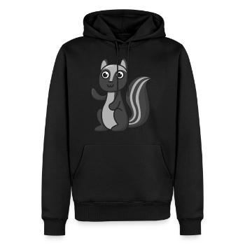 Skunk Cartoon cadeau animaux animaux Nature animaux - Sweat à capuche Premium bio Homme - noir - Devant - Nico (187cm)