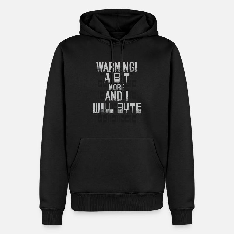 BIT BYTE - Männer Premium Bio Hoodie - Schwarz