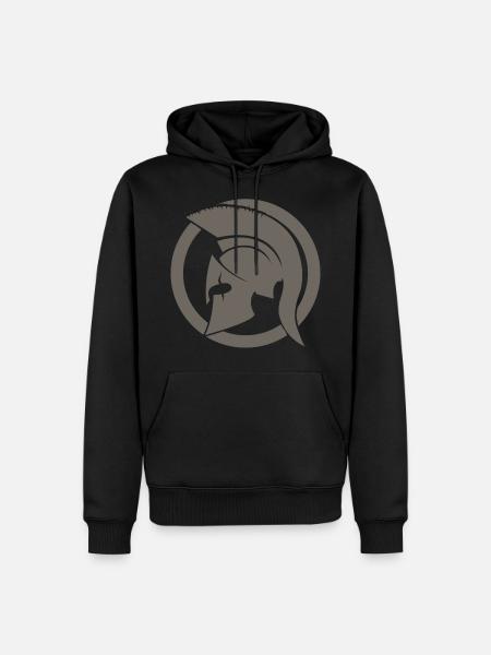 Spartan gris - Sweat à capuche Premium bio Homme - noir
