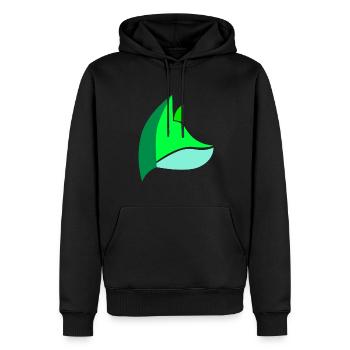Renard vert - Sweat à capuche Premium bio Homme - noir - Devant - Nico (187cm)