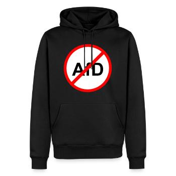 Aucun panneau de signalisation AfD - Sweat à capuche Premium bio Homme - noir - Devant - Nico (187cm)