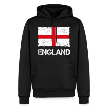 England - Männer Premium Bio Hoodie - Schwarz - Vorne - Nico (187cm)